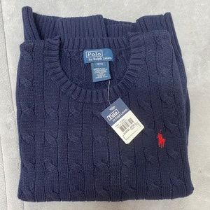 NWT Polo Cable Sweater Navy Size S(8) Kids
